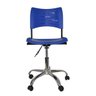 Cadeira Giratoria Turim Secretaria Cromada - Azul - 2