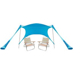 Tenda para Praia Camping Áreas Externas Saro Gazebo com Bolsa Rápida Montagem 180x180cm Azul - 3