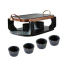 Ver imagem 1 de Churrasqueira Oval Pedra Sabão Gourmet 31 cm +04 Mol 80ml