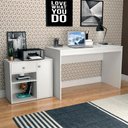 Ver mais imagens de Mesa Escrivaninha e Armario para Escritorio B32 Branco Novam