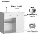 Ver imagem 5 de Mesa Escrivaninha e Armario para Escritorio B32 Branco Novam