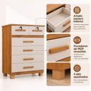 Ver imagem 6 de Cômoda Grande Mônaco 6 Gavetas 2 com Chave 100% MDF Yescasa