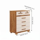 Ver imagem 3 de Cômoda Grande Mônaco 6 Gavetas 2 com Chave 100% MDF Yescasa