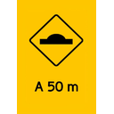 Ver imagem 1 de Placa Lombada a 50 Metros A-18 Resolução Contran Nº 180 180/2005