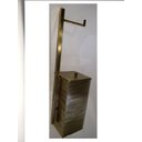 Ver imagem 3 de Papeleira de piso com lixeira acoplada Ouro Velho Linha Quadrada