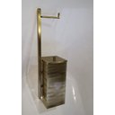 Ver imagem 2 de Papeleira de piso com lixeira acoplada Ouro Velho Linha Quadrada