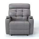 Ver imagem 2 de Poltrona do Papai Reclinável em Corino Importado Cor Cinza Reclinação Manual - Modelo Florença
