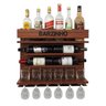 Adega de Vinho com Barzinho de Parede Sala - Barzinho cor IMBUIA - 1