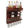 Adega de Vinho com Barzinho de Parede Sala - Barzinho cor IMBUIA - 2