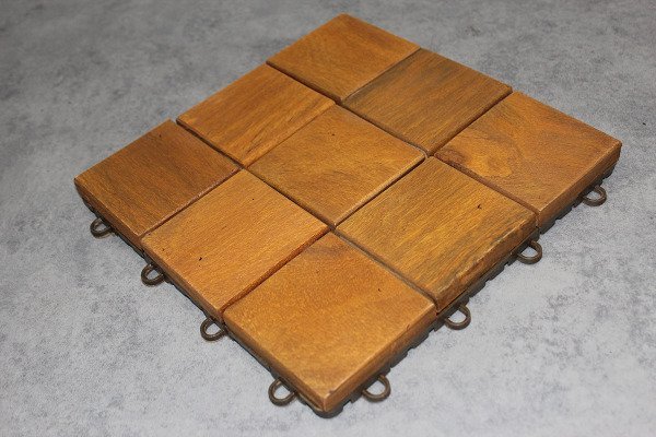 Deck de Madeira Modulado Quadriculado 30x30 Kit 120 Peças (10m²) - 4