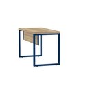 Ver imagem 6 de Mesa Escritório 1340x600x750mm M1340pe40tub Noce Naturalle-azul Delrei