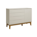 Ver imagem 7 de Quarto de Bebê Berço Evolution + Guarda Roupa 4P + Cômoda Sp Elfe Areia Fosco com Colchão
