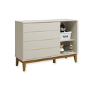 Ver mais imagens de Quarto de Bebê Berço Evolution + Guarda Roupa 4P + Cômoda Sp Elfe Areia Fosco com Colchão