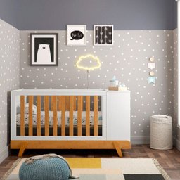 Berço Multifuncional Bkids Matic Branco Soft Freijó/Eco Wood - 4