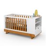Berço Multifuncional Bkids Matic Branco Soft Freijó/Eco Wood - 1