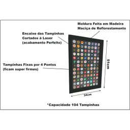 Quadro Porta Tampinhas - Linha Black - 104 - Abridor - 4