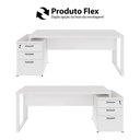 Ver imagem 7 de Mesa Diretor Escritório 1,50m a 1,72m 3 Gavetas Pé Metal F5