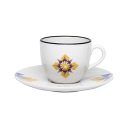 Conjunto 6 Xícaras Grandes 200ml Chá Coup Grid Porcelana Oxford - 2 Conjunto 6 Xícaras Grandes 200ml Chá Coup Grid Porcelana Oxford - 2