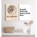 Ver imagem 1 de Kit 2 Quadros Mapa de Belo Horizonte 45x34cm - com Vidro:madeira Branca