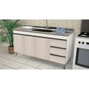 Ver imagem 3 de Gabinete de Cozinha 1,94 M Mdp – Branco Fosco e Legno Fosco:branco/legno