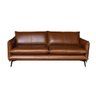 Sofá Decorativo Sala de Estar América 2 Lugares 200cm Couro Conhaque  - Mozzelar - 6