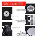 Ver imagem 3 de Porta Tempero Condimentos Organizador Cozinha Luxo Aço Inox Giratorio 12 Frascos Potes Vidro Gira 36