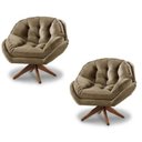 Ver imagem 1 de Kit 2 Poltrona Decorativa Estofada Base Giratória Califórnia