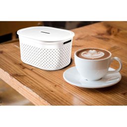 Cesta Com Tampa Craft Coza 40 X 30,5 X 22,2 Cm - Cinza - 2