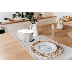 Cesta Com Tampa Craft Coza 40 X 30,5 X 22,2 Cm - Cinza - 3