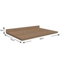 Ver imagem 2 de Tampo de Cozinha Modulado E607 80cm Nogal - Kappesberg
