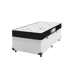 Cama Box Baú Solteiro + Colchão D33 One Face - 61x88x188cm - E-shop Casa - Couro - 5