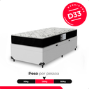 Ver imagem 5 de Cama Box Baú Solteiro + Colchão D33 One Face - 61x88x188cm - e-Shop Casa - Couro