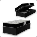 Ver imagem 1 de Cama Box Baú Solteiro + Colchão D33 One Face - 61x88x188cm - e-Shop Casa - Couro