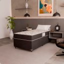 Ver imagem 6 de Cama Box Baú Solteiro + Colchão D33 One Face - 61x88x188cm - e-Shop Casa - Suede