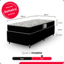 Ver imagem 3 de Cama Box Baú Solteiro + Colchão D33 One Face - 61x88x188cm - e-Shop Casa - Suede