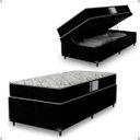 Ver imagem 1 de Cama Box Baú Solteiro + Colchão D33 One Face - 61x88x188cm - e-Shop Casa - Suede