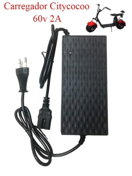 Carregador 60V 2A - Peças Scooter Elétrica Citycocoo - 1