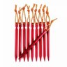 Estacas Alumínio Barracas Camping - Kit com 10 Vermelho - 1