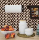 Ver imagem 4 de Papel de Parede Pastilhas Marrom e Bege - 3,30x0,50m