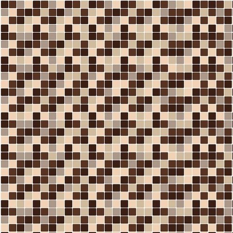 Papel de Parede Pastilhas Marrom e Bege - 3,30x0,50m