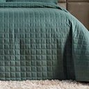 Ver imagem 3 de Kit Cobre Leito Milano Casal Micropercal 300 Fios Matelado Colcha 3 Peças Verde