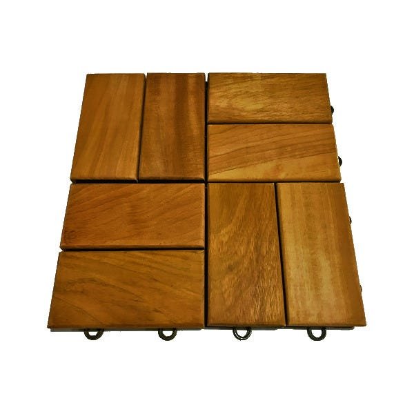 Deck de Madeira Modular Trama 30x30 Kit 12 Peças (1M²) - 1