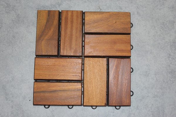 Deck de Madeira Modular Trama 30x30 Kit 12 Peças (1M²) - 3