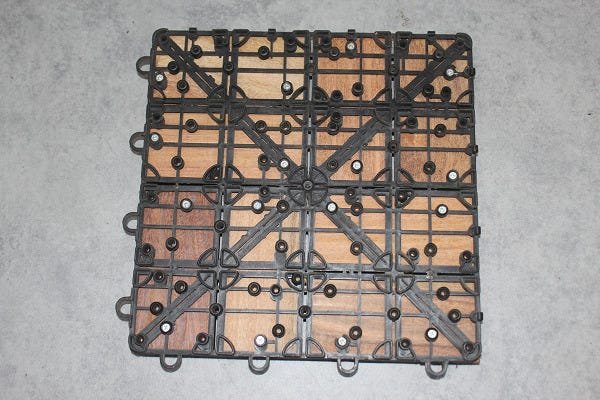 Deck de Madeira Modular Trama 30x30 Kit 12 Peças (1M²) - 5