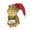 Ver imagem 3 de Decoração Enfeite Natal Gatinho Placa Feliz Natal 14cm