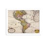 Quadro Decorativo Mapa Mundi America Do Norte E America Do Sul - 1