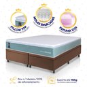 Ver imagem 4 de Conjunto Box Baú Marrom Lagos Verde Molas Ensacadas King 193x203x73 - King House