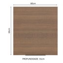 Ver imagem 2 de Armário Aéreo Madesa Stella 60 cm 1 Porta Branco/Rustic Cor:Branco/Rustic