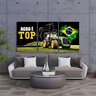 Kit 3 Quadro Decorativo Agro É Top Trator Brasil 28x20cm - 3