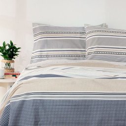 Jogo de Cama - Casal - Home Design - Erik - 4 Peças - 100% Algodão - Santista - 1 Jogo de Cama - Casal - Home Design - Erik - 4 Peças - 100% Algodão - Santista - 1